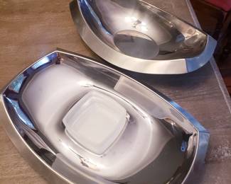 Large Silver serving bowls