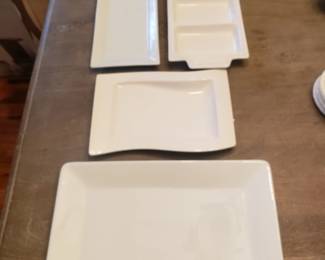 Many serving dishes and trays available!