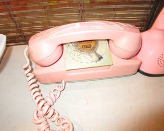 Pink vintage rotary phone