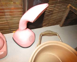 Pink vintage rotary phone