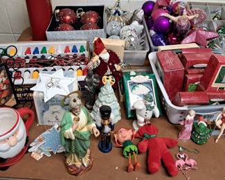 LENOX, HALLMARK ORNAMENTS  AND OTHER CHRISTMAS DECOR
