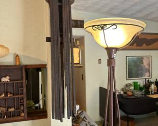 Antique dryer & floor lamps