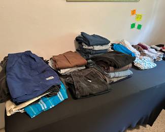 Shirts , shorts & pants at good deals!! Some Gators & Miami Dolphins