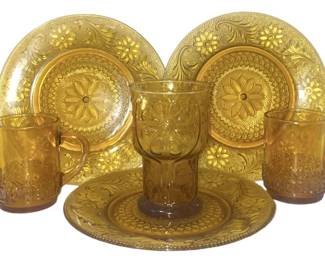 Vintage Amber Glassware