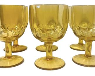 Amber Glass Goblets