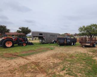 Tractor, Livestock Trailer, and many additional trailers available!