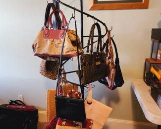 Large selection of purses and women's accessories
