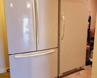 Awesome Samsung Side-by-Side Refrigerator, Tall Standing Freezer