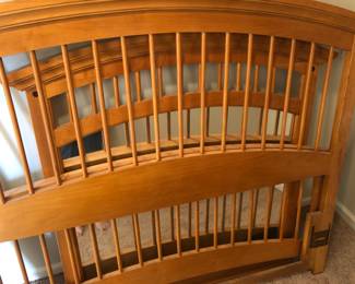 Head board, foot board and mirror for over dresser (part of 6 -piece bedroom set)