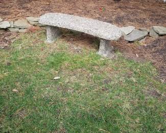 Concrete garden bench
