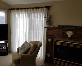 Updated sheer curtains & stylish rods