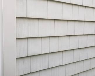 Cedar Impressions siding - white