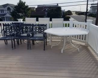 Telescope dining set hexagonal table