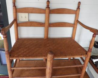Pennsylvania Double Seat Ladder Back wagon Bench