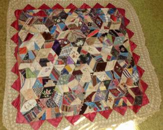 1850's Crazy Quilt Table Cover

