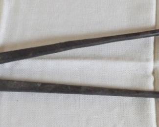 18th C. Hand Forged Coal or Pipe Tongs