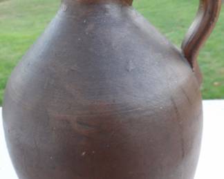 Loop Handle Redware Jug 