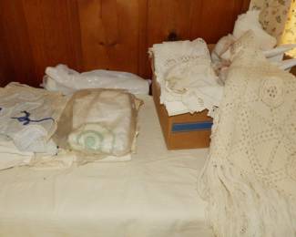 Large Lot of Antique Linens, Children's and Women's Clothing