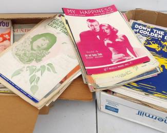 Two Boxes of Sheet Music