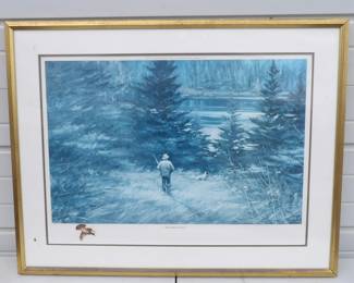 John Swan Lithograph Parmachenee Grouse Signed