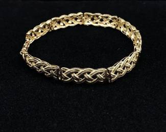 14k Woven link bracelet