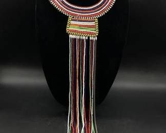 Vintage maasai tribal beaded necklace