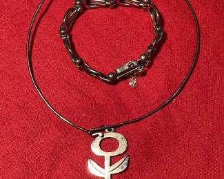 James Avery French Flower sterling pendant