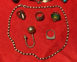 variety of sterling items
