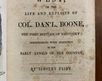 Daniel Boone book 1856