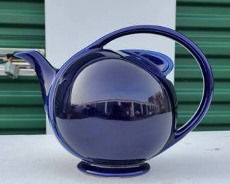 Sleek Blue Ball Teapot