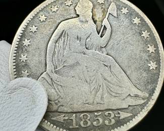1853 Seated Liberty Half Dollar