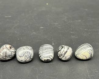 5 Spider Web Jasper Pieces