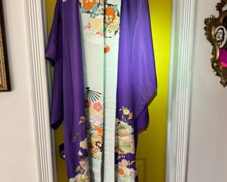 Beautiful Silk Japanese Kimono with Obi
