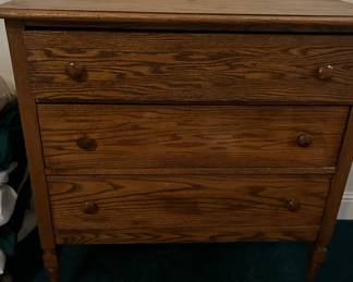 oak chest with mirror