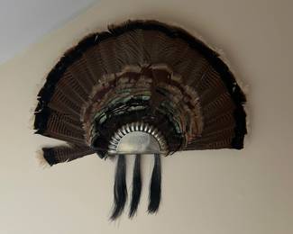 turkey feather and beard mount
