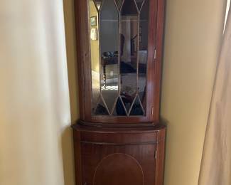 sweet small mahogany corner cabinet