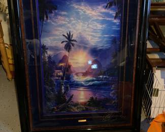Christian Lassen Beckoning Light rare piece hand signed (Large) approximately 5' with frame