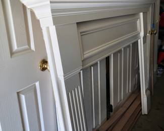 Doors and fireplace mantel