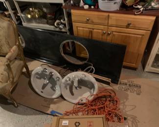 Misc cabinets, sinks, electrical fixtures