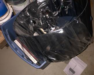 Misc. ceiling fixtures.  New black shade with chrome and crystal chandellier, gold and crystal surface mount lights for sale along with antique guilded sconces.  Contemporary and traditional lighting for sale.