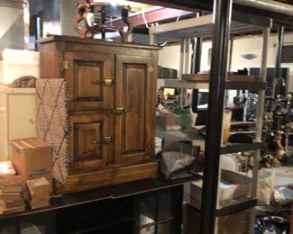 TV Sofa table, ice box storage bar on top and misc items