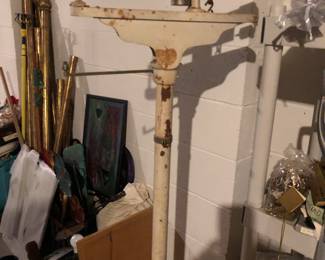 Misc antiques, wood curtain rods, etc...