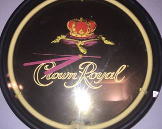 This battery-operated neon clock shows it’s always Crown Royal time. 