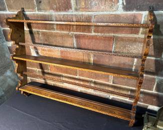 EXCELLENT pyrography wooden shelf
