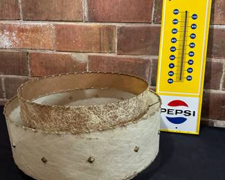 Original Pepsi thermometer & MCM lamp shade
