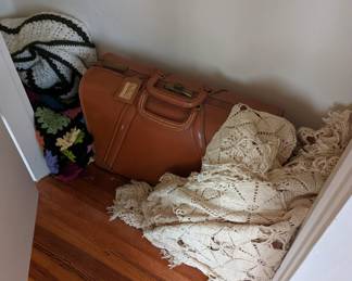 Crochet Blankets and Vintage Travel Case