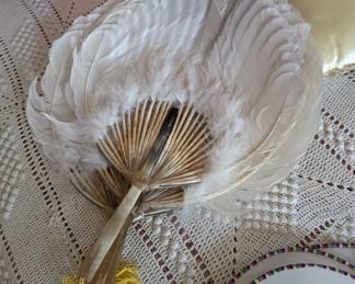 1920s Flapper Feather Fan Authentic (3 Fans)