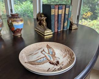 Vintage Mid Century Ceramic Duck Plates (Pair)