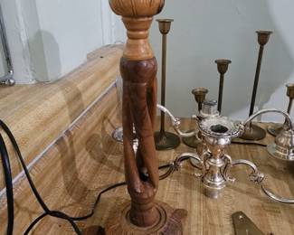 Olive Tree Carved Candlestick Holders from Israel