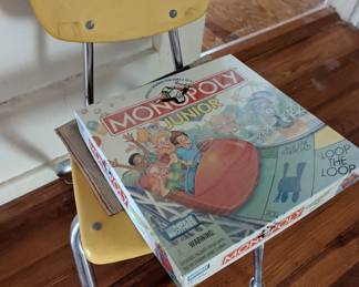 -Vintage School Chair
-Vintage Monopoly Jr. Game